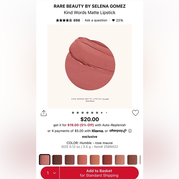 Rare Beauty Matte Lipstick - Picture 3 of 3